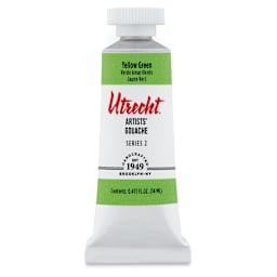 Utrecht Artists' Gouache - Yellow Green, 14 ml, Tube (Front)