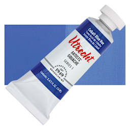 Utrecht Artists' Gouache - Cobalt Blue Hue, 14 ml tube and swatch