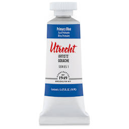Utrecht Artists' Gouache - Primary Blue, 14 ml, Tube (Front)