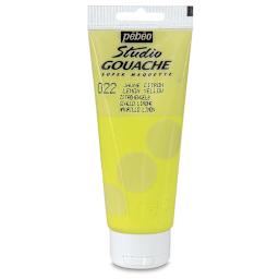 Pebeo Studio Gouache - Lemon Yellow, 100 ml Tube