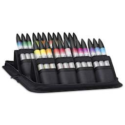 Winsor & Newton Promarker Watercolor Markers - Basic Colors, Set of 24 in marker case