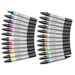 Winsor & Newton Promarker Watercolor Markers - Basic Colors, Set of 24