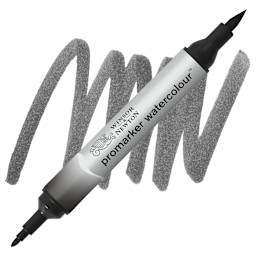 Winsor & Newton Promarker Watercolor Marker - Ivory Black marker and swatch