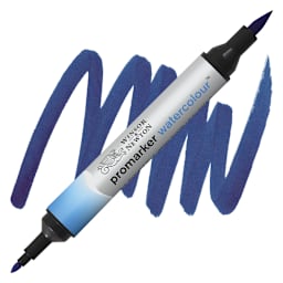 Winsor & Newton Promarker Watercolor Marker - Phthalo Blue (Green Shade) marker and swatch