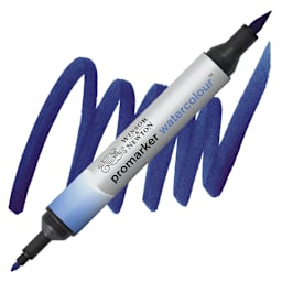 Winsor & Newton Promarker Watercolor Marker - Mid Blue marker and swatch