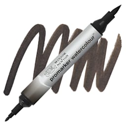 Winsor & Newton Promarker Watercolor Marker - Sepia marker and swatch
