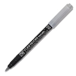 Zig Fudebiyori Metallic Brush Pen - Silver