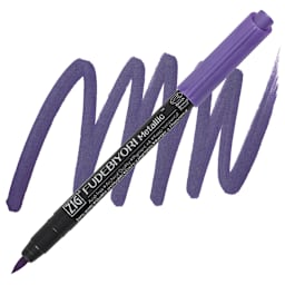 Zig Fudebiyori Metallic Brush Pen - Violet pen and swatch