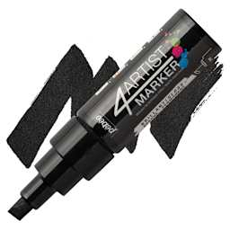 Pebeo 4Artist Marker - Black, 8 mm marker and swatch