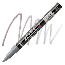 Pebeo 4Artist Marker - Grey, 2 mm marker and swatch