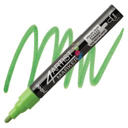 Pebeo 4Artist Marker - Light Green, 4 mm marker and swatch