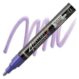 Pebeo 4Artist Marker - Violet, 4 mm marker and swatch