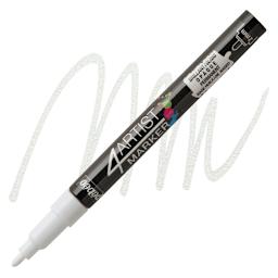 Pebeo 4Artist Marker - White, 2 mm marker and swatch