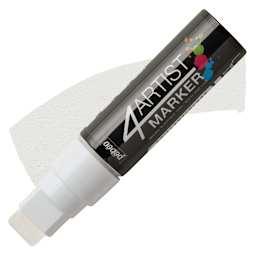 Pebeo 4Artist Marker - White, 15 mm marker and swatch