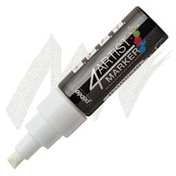 Pebeo 4Artist Marker - White, 8 mm marker and swatch