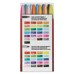 Sharpie The Ultimate Collection Markers - Set of 45, color chart on the side of the packaging