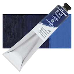 Sennelier Rive Gauche Artists Oil Color - Anthraquine Blue, 200 ml tube and swatch