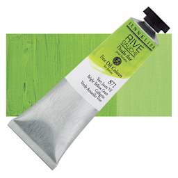 Sennelier Rive Gauche Artists Oil Color - Bright Yellow Green, 40 ml tube and swatch