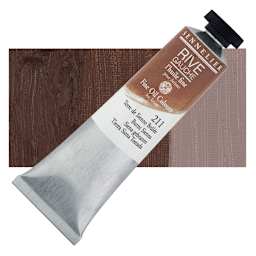 Sennelier Rive Gauche Artists Oil Color - Burnt Sienna, 40 ml tube and swatch