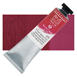 Sennelier Rive Gauche Artists Oil Color - Cadmium Red Deep Hue, 40 ml tube and swatch