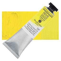 Sennelier Rive Gauche Artists Oil Color - Cadmium Yellow Light Hue, 40 ml tube and swatch