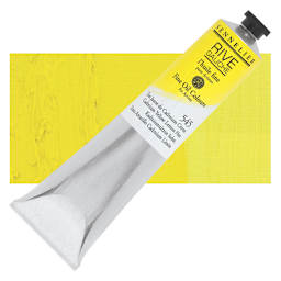 Sennelier Rive Gauche Artists Oil Color - Cadmium Yellow Lemon Hue, 200 ml tube and swatch