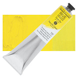 Sennelier Rive Gauche Artists Oil Color - Cadmium Yellow Light Hue 200 ml tube and swatch