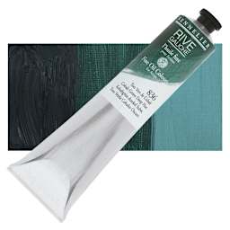 Sennelier Rive Gauche Artists Oil Color - Cobalt Green Deep Hue, 200 ml tube and swatch