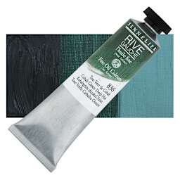 Sennelier Rive Gauche Artists Oil Color - Cobalt Green Deep Hue, 40 ml tube and swatch