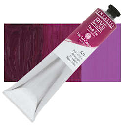 Sennelier Rive Gauche Artists Oil Color - Helios Purple, 200 ml tube and swatch