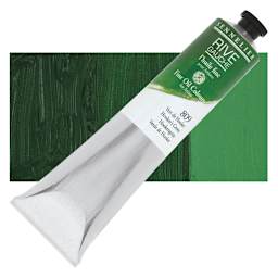 Sennelier Rive Gauche Artists Oil Color - Hooker's Green, 200 ml tube and swatch