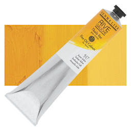 Sennelier Rive Gauche Artists Oil Color - Indian Yellow, 200 ml tube and swatch