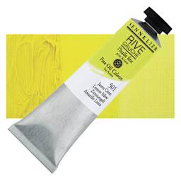 Sennelier Rive Gauche Artists Oil Color - Lemon Yellow, 40 ml tube and swatch