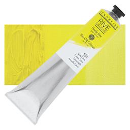 Sennelier Rive Gauche Artists Oil Color - Lemon Yellow, 200 ml tube and swatch