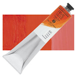 Sennelier Rive Gauche Artists Oil Color - Orange, 200 ml tube and swatch