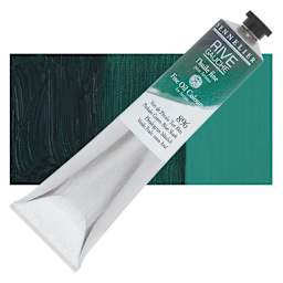 Sennelier Rive Gauche Artists Oil Color - Phthalo Green Blue Shade, 200 ml tube and swatch