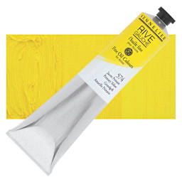 Sennelier Rive Gauche Artists Oil Color - Primary Yellow, 200 ml tube and swatch
