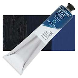 Sennelier Rive Gauche Artists Oil Color -  Prussian Blue, 200 ml tube and swatch