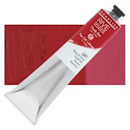 Sennelier Rive Gauche Artists Oil Color - Pyrrole Red, 200 ml tube and swatch