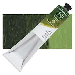 Sennelier Rive Gauche Artists Oil Color - Sap Green, 200 ml tube and swatch