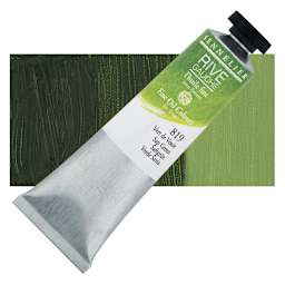 Sennelier Rive Gauche Artists Oil Color - Sap Green, 40 ml tube and swatch