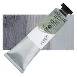 Sennelier Rive Gauche Artists Oil Color - Silver, 40 ml tube and swatch