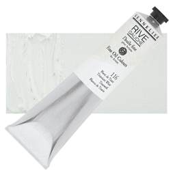 Sennelier Rive Gauche Artists Oil Color - Titanium White, 200 ml tube and swatch