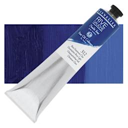 Sennelier Rive Gauche Artists Oil Color - Ultramarine Blue Light, 200 ml tube and swatch