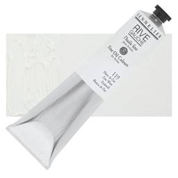 Sennelier Rive Gauche Artists Oil Color - Zinc White, 200 ml tube and swatch