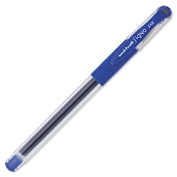 Uni-Ball Signo DX Gel Pen - Blue, cap on