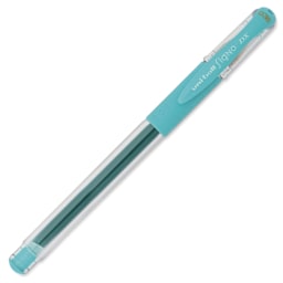 Uni-Ball Signo DX Gel Pen - Blue Green, cap on