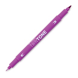 Tombow TwinTone Dual Tip Marker Sets - Single uncapped marker showing broad and Fine Point tips
