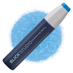 Blick Studio Marker Refill - Cerulean Blue, 041, swatch and refill
