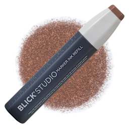 Blick Studio Marker Refill - Dark Brown, 002, swatch and refill
